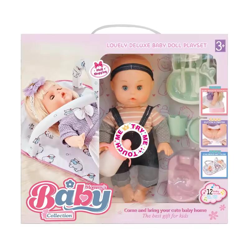 14"Doll set with ic 12 sound(drink water/pee)