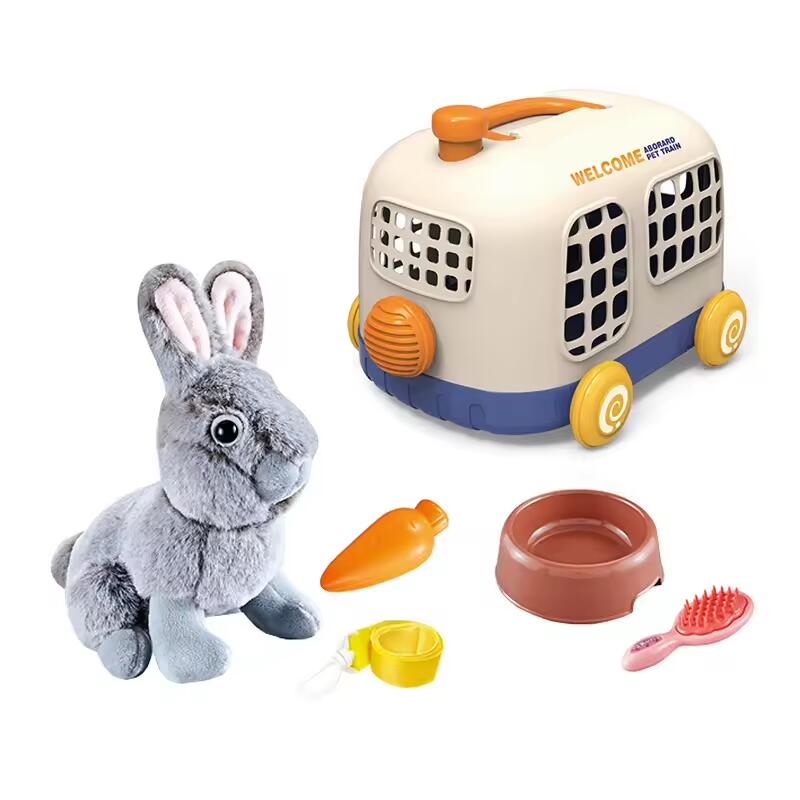 pet care soft rabbit carry cage set toy