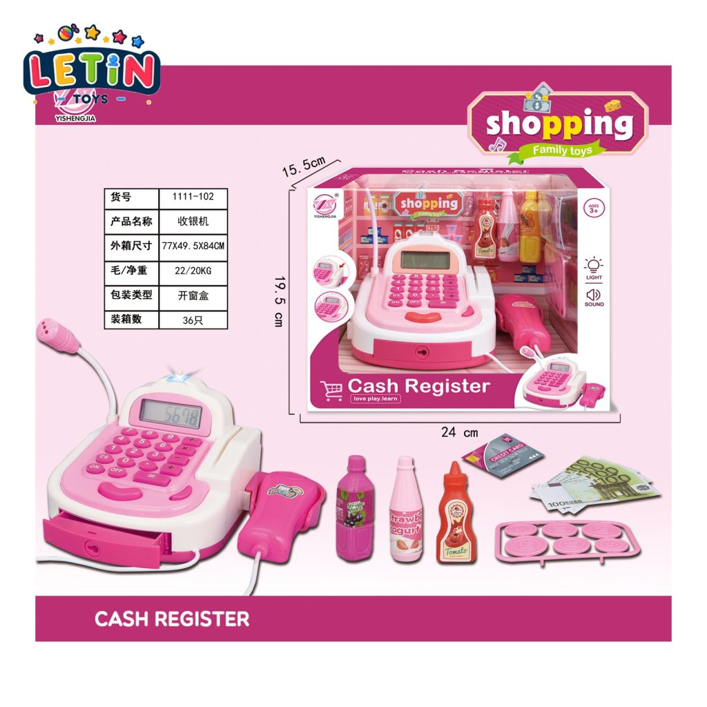 Kids Cash Register Play Set with Light & Sound