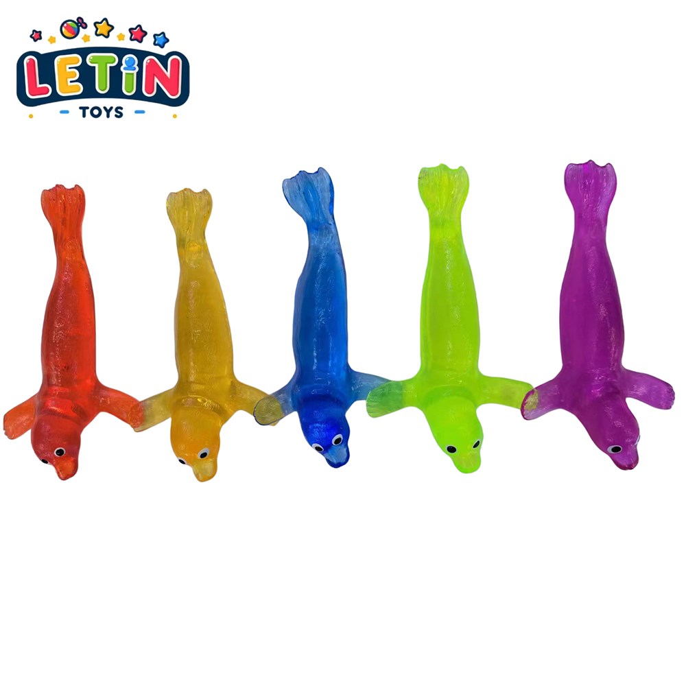35-Piece Soft Rubber Seal Squishy Figures (5 Colors)