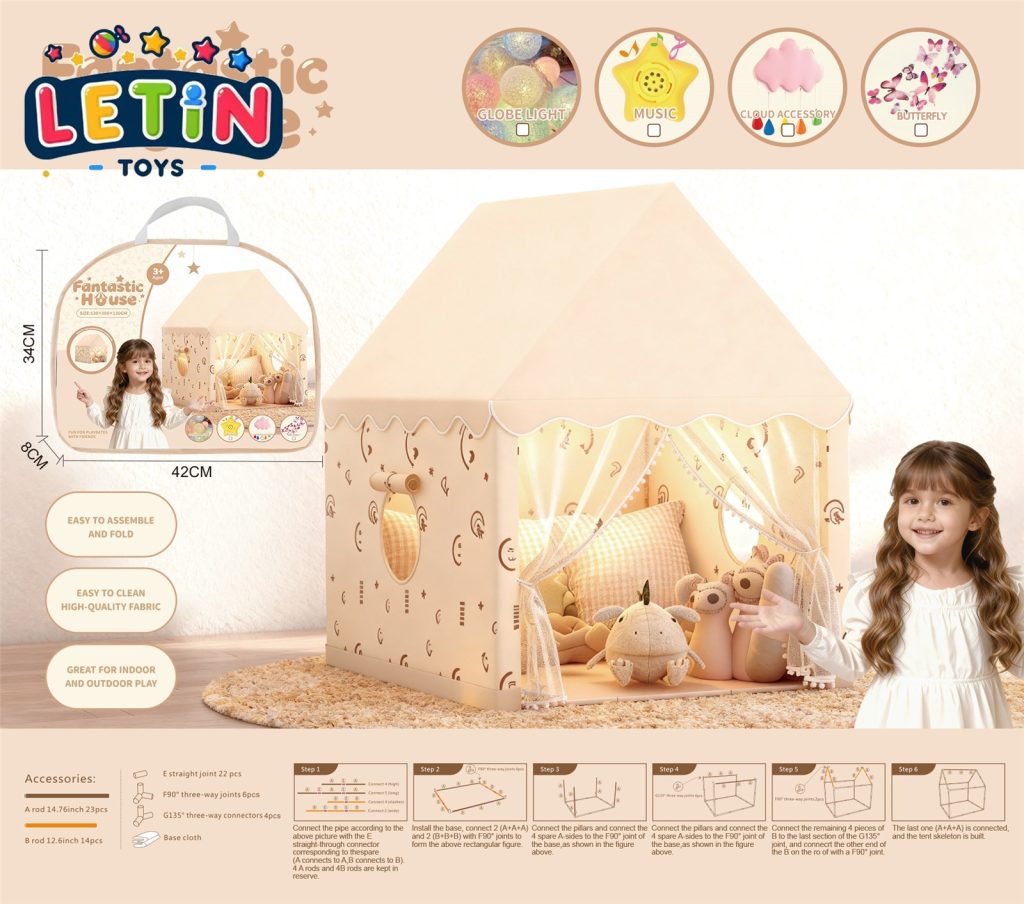 Kids Play Tent with Lights and Music
