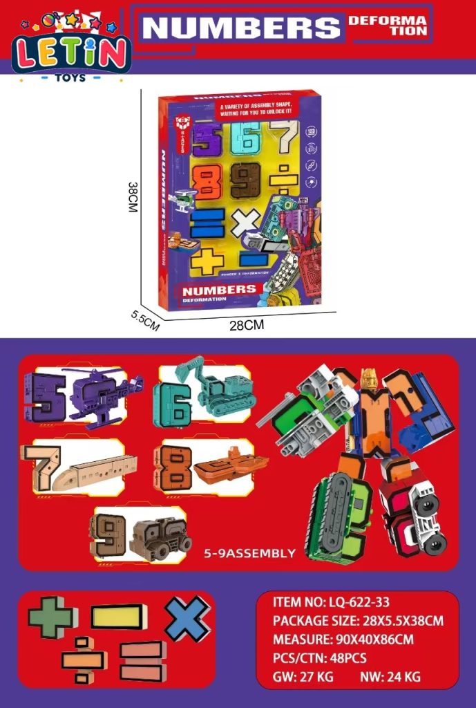 Number Transforming Robot Set