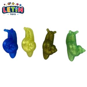 45-Piece Pearlescent Soft Rubber Snail Figures (4 Colors)
