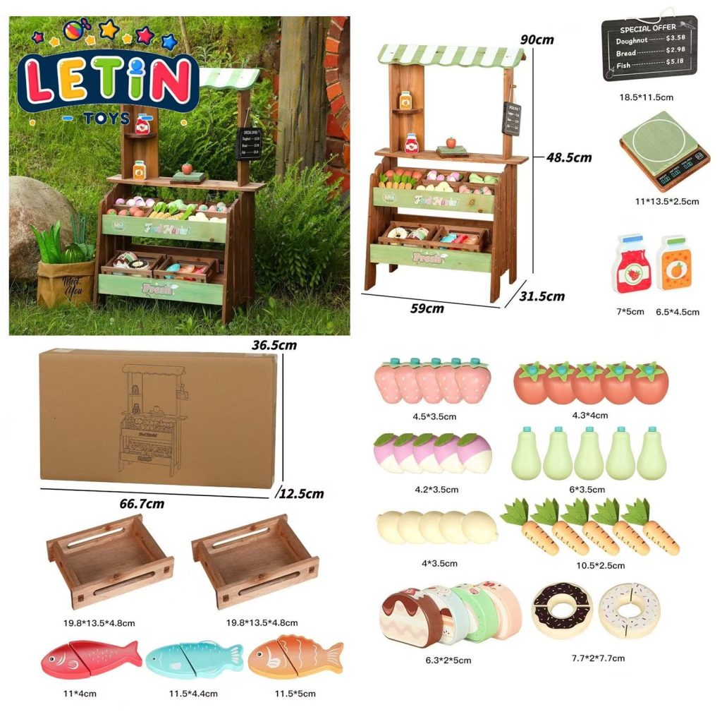Wooden Outdoor Market Stall Play Set