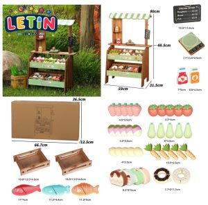 Wooden Outdoor Market Stall Play Set