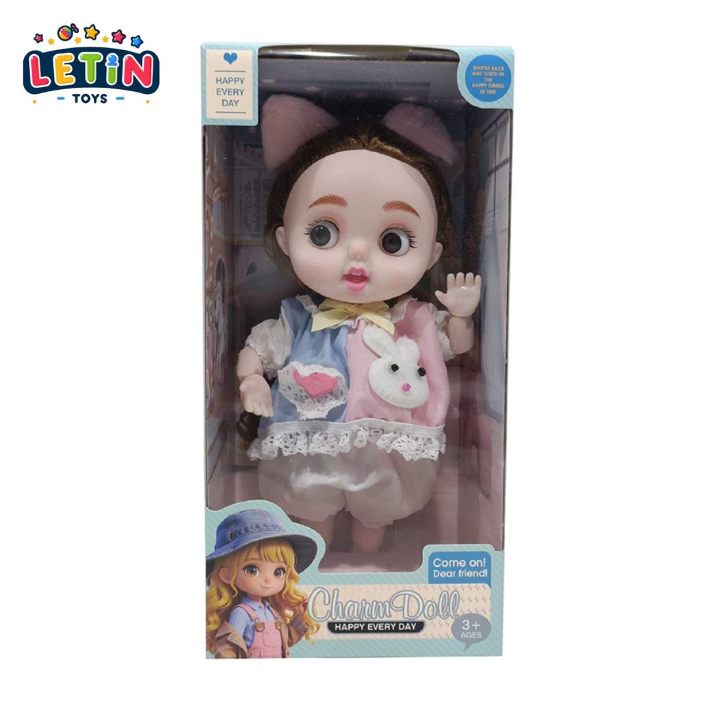 12-Inch Jointed Cute Doll, Solid Body