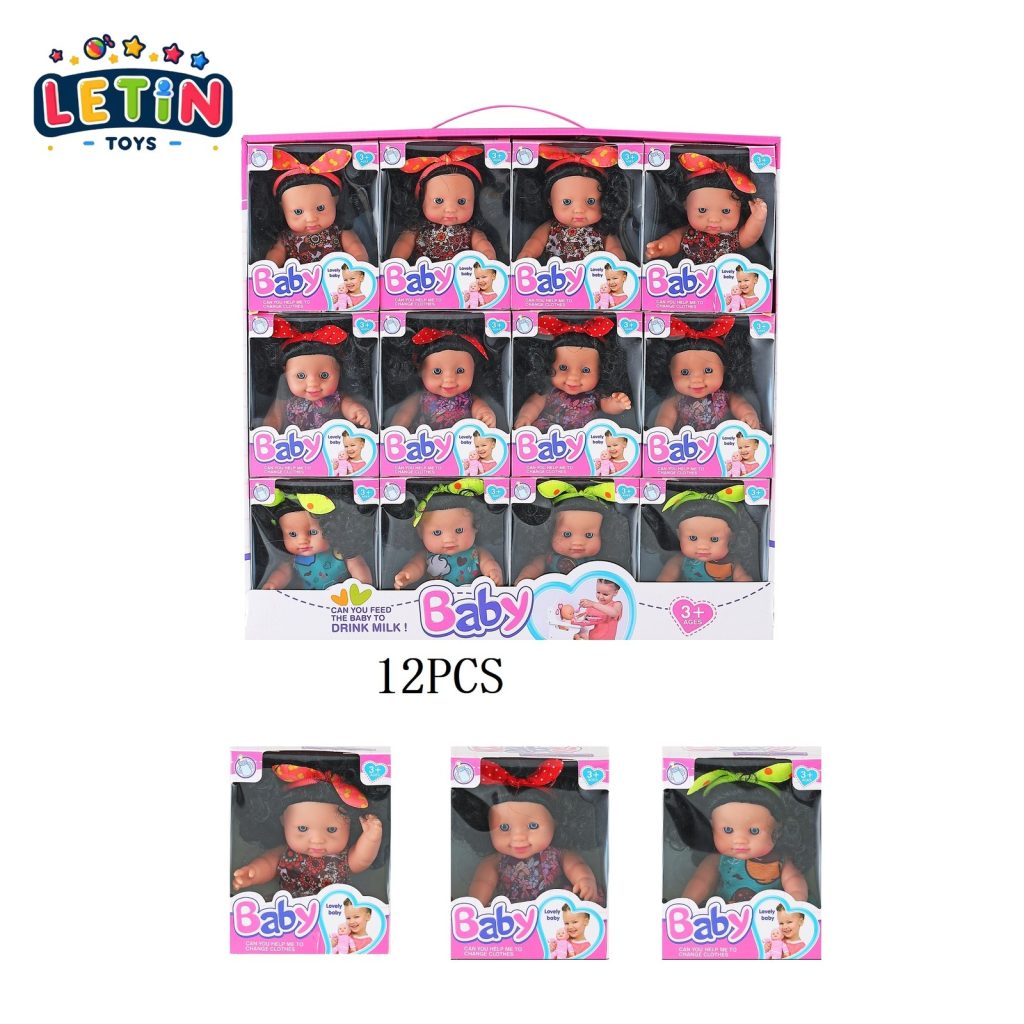 8-Inch Chubby Baby Doll, 12-Piece Display (3 Styles)