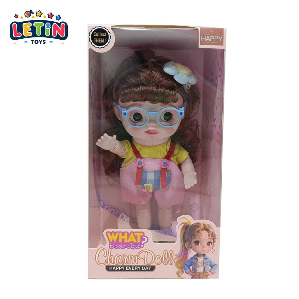 8-Inch Jointed Cute Doll, Solid Body