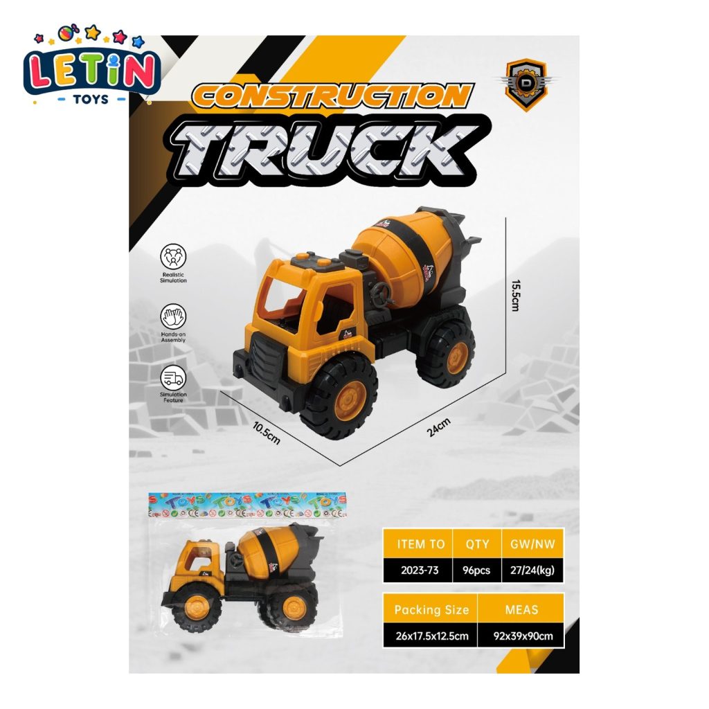 Free-Wheel Cement Mixer Construction Truck