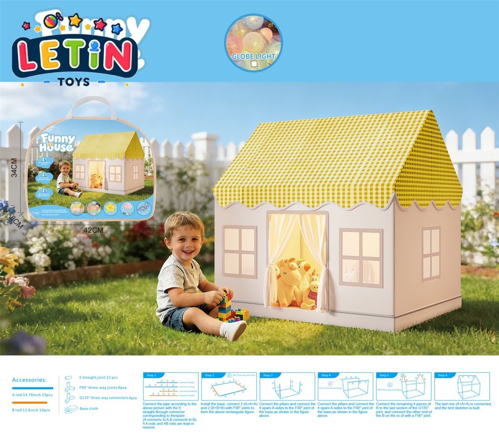 Kids Play House Tent with Lights