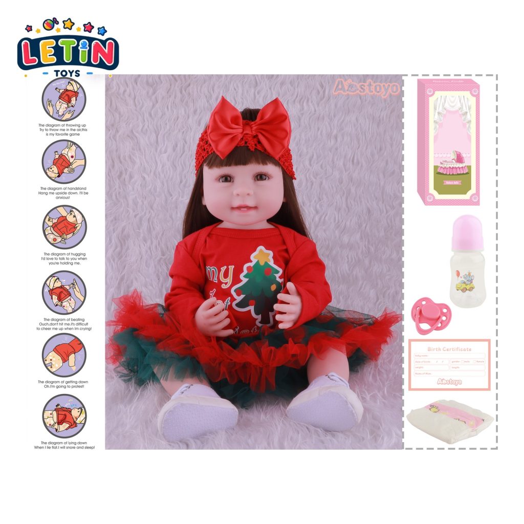 55cm Full Body Reborn Baby Doll with Gravity Sensor Sound
