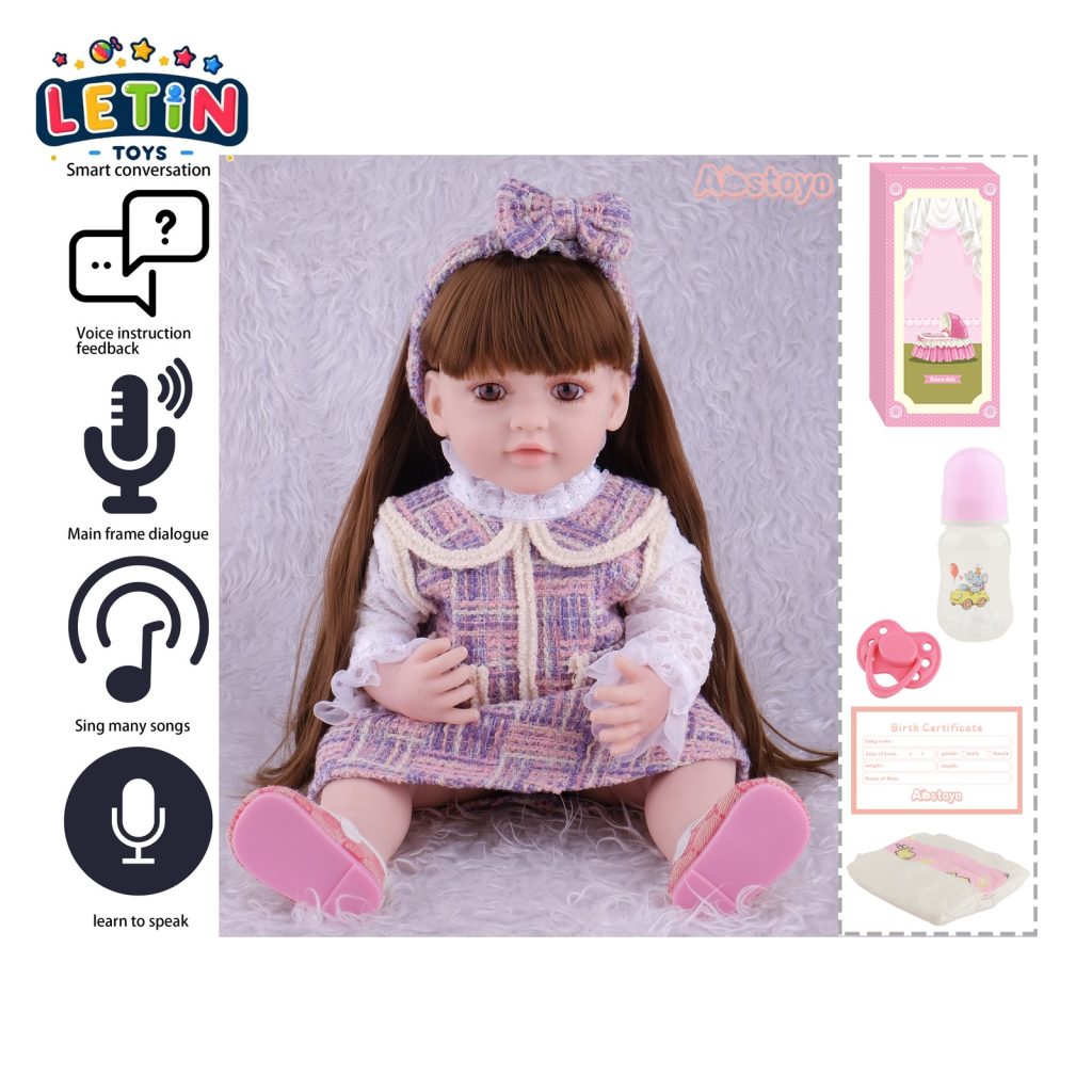 55cm Talking Reborn Baby Doll 22 inch with Voice Dialogue – Style 1
