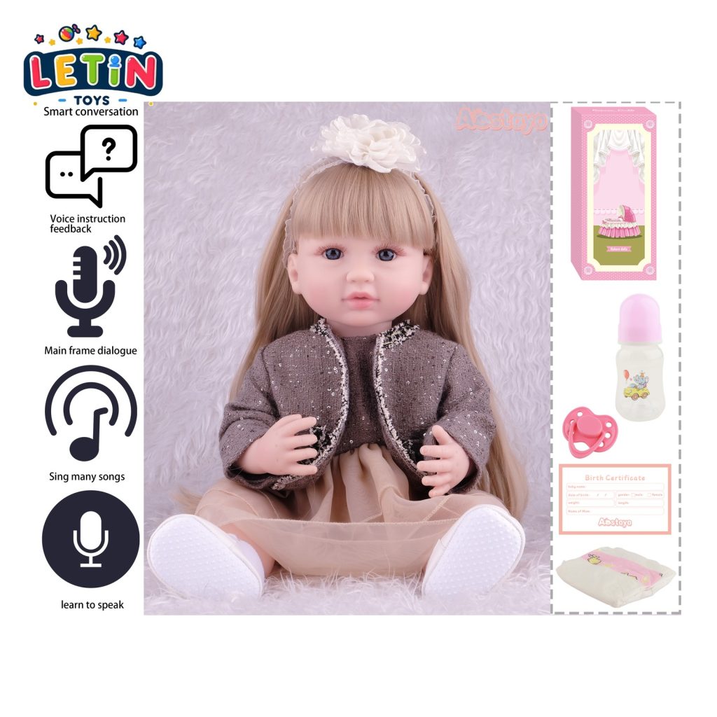 55cm Talking Reborn Baby Doll 22 inch with Voice Dialogue – Style 3