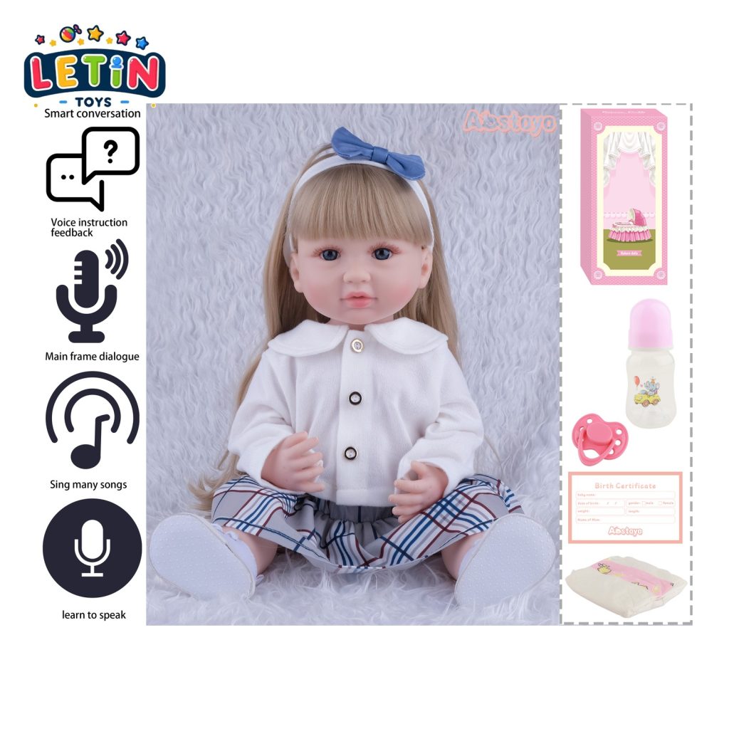 55cm Talking Reborn Baby Doll 22 inch with Voice Dialogue – Style 4