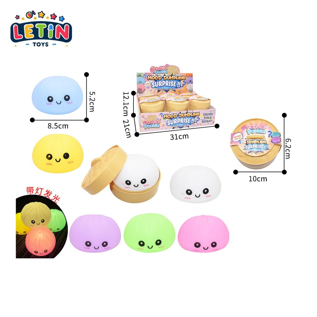 Light-Up Squishy Steamed Bun Stress Balls (12-Pack)