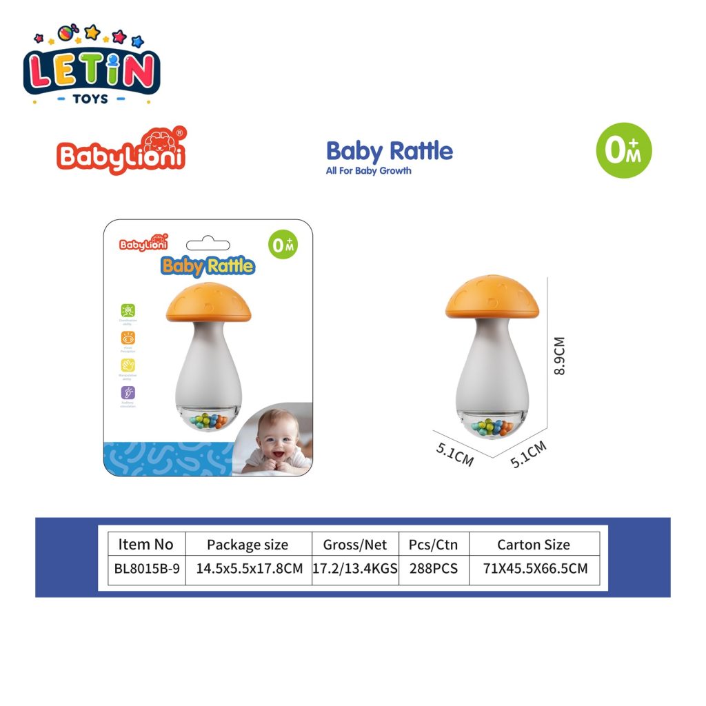Mushroom Baby Rattle