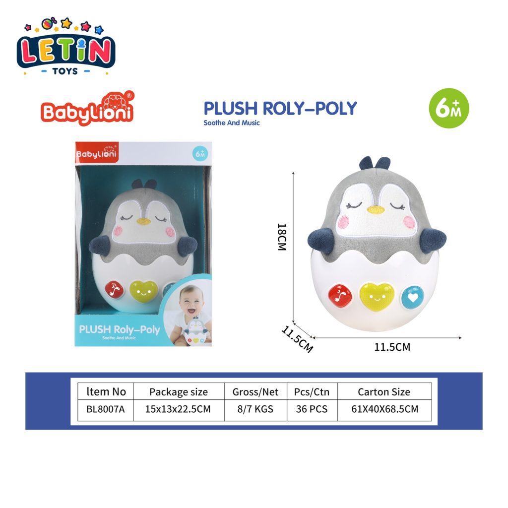 Penguin Baby Tumbler Toy with Light and Music