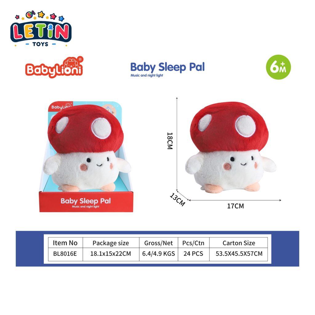 Mushroom Plush Night Light with Music