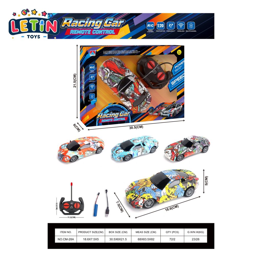 Graffiti Remote Control Car with USB Charging (1:20, 4 Styles)