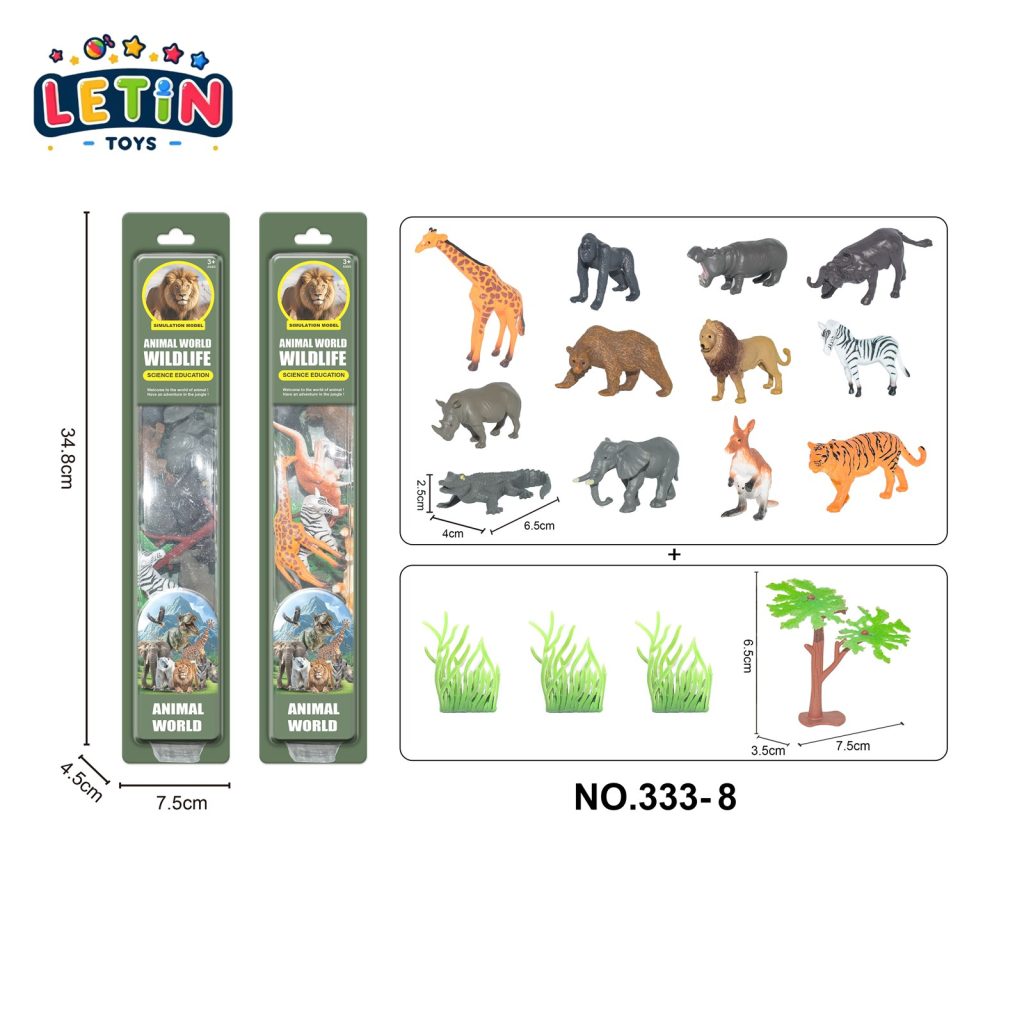 Mini Wild Animal Figures (6-Pack, 2 Styles)