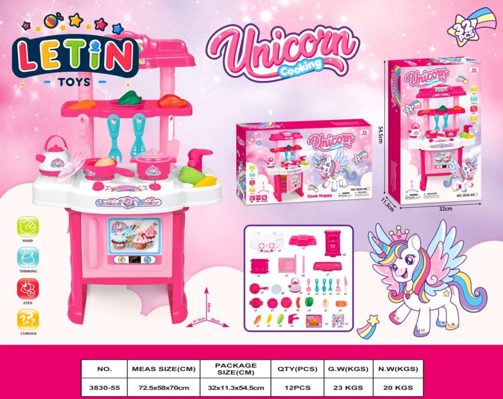 Unicorn Kitchen Tableware Play Set
