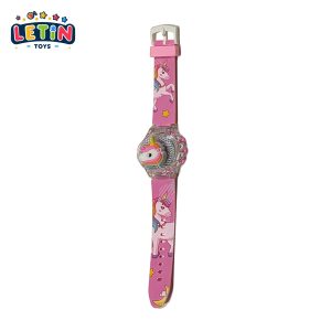 Unicorn Flip-Top Musical Toy Watch with Lights