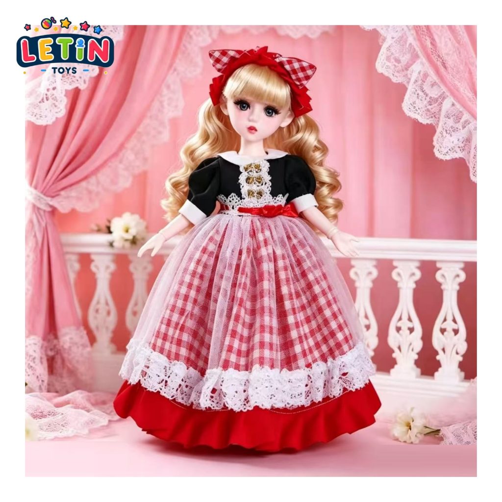 Red Lolly Princess Doll 9 Inch with Movable Joints, Light and Music
