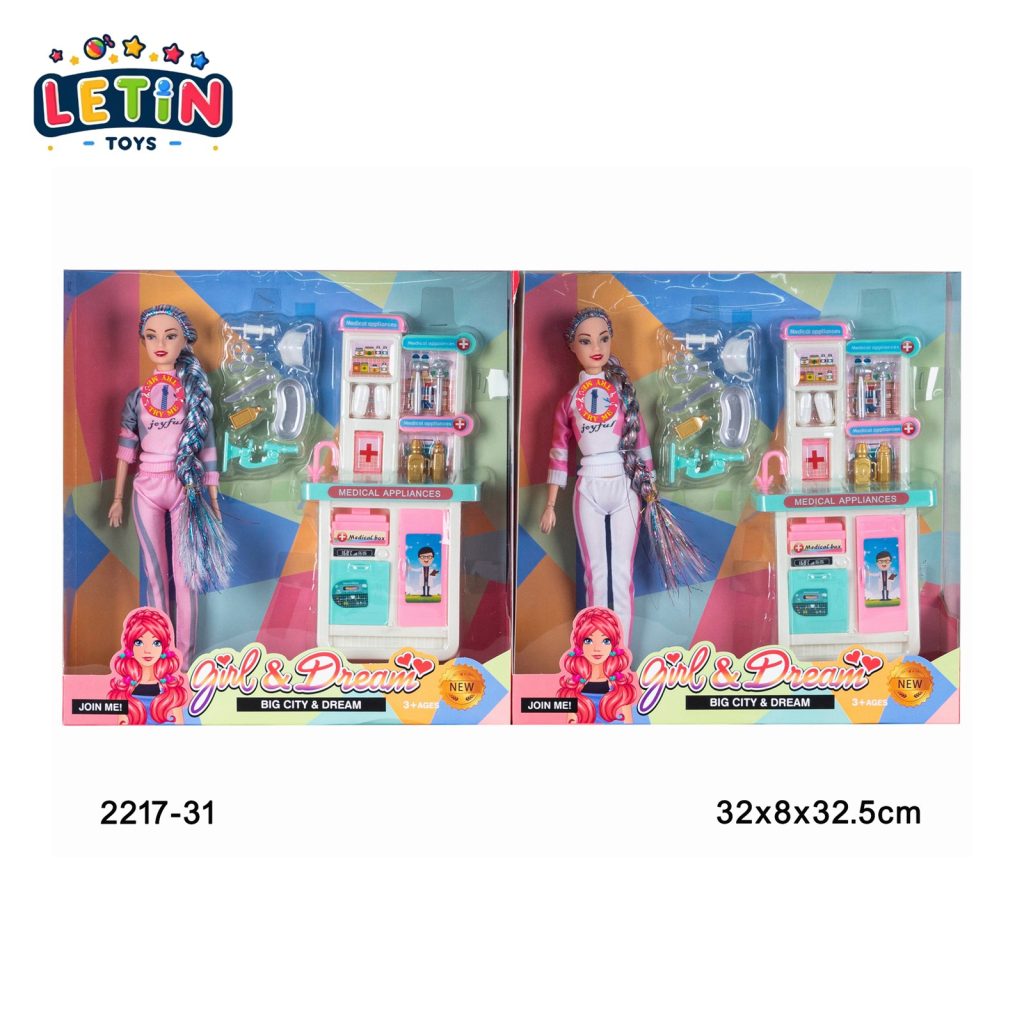 11-Joint Fashion Doll with Accessories, 2 Styles