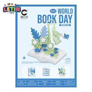 100-Piece Green Plant Micro Building Blocks Set