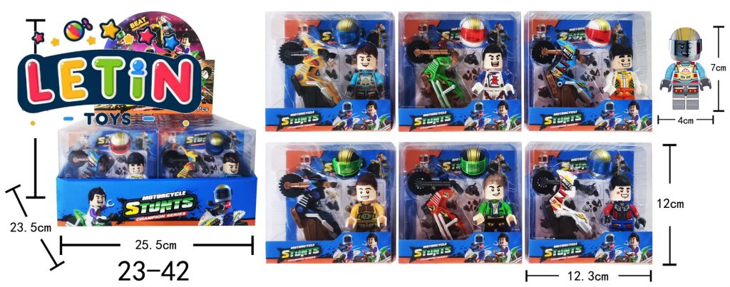 Friction Stunt Motorcycle Set