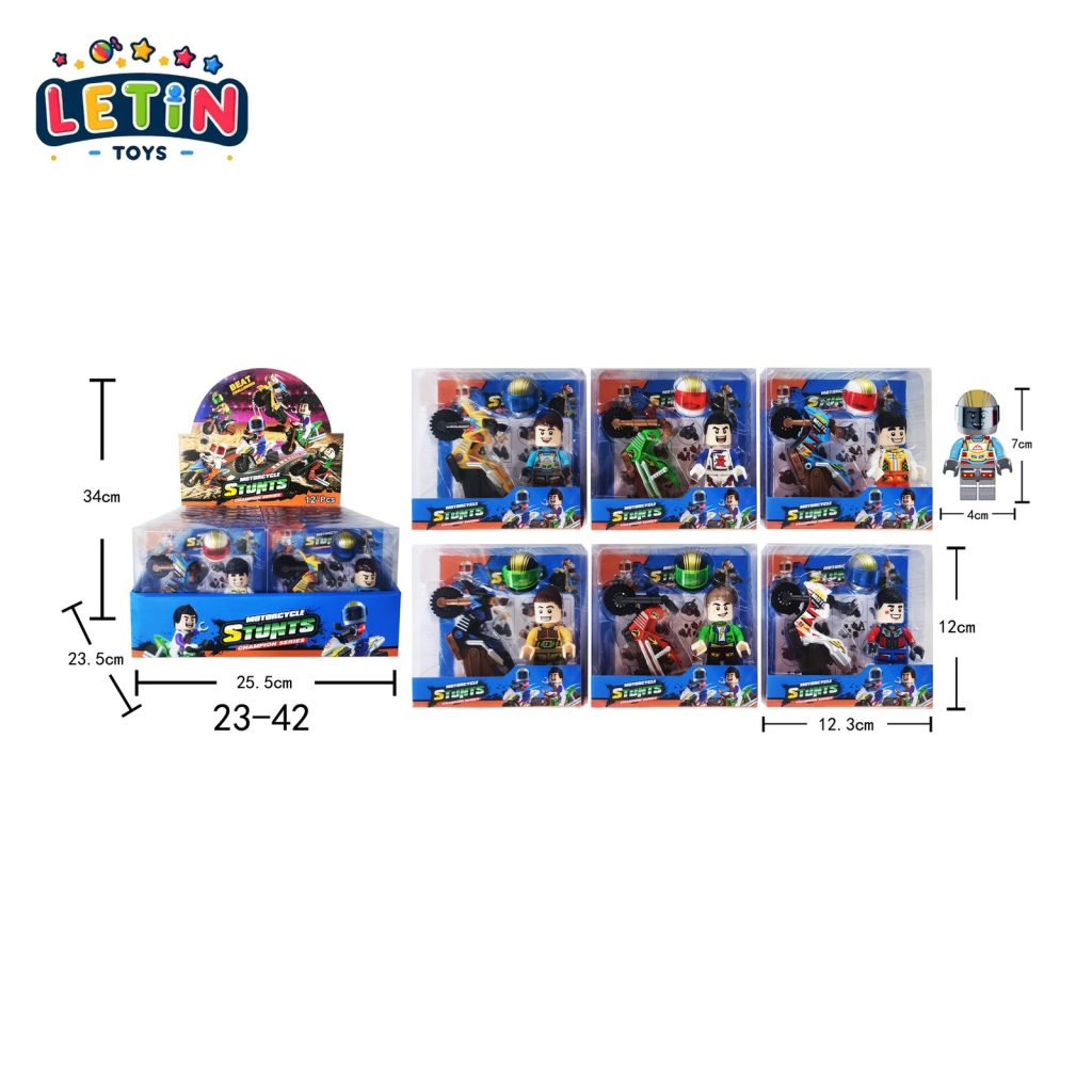 Friction Stunt Motorcycle Set