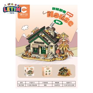 524-Piece Autumn Cottage Micro Building Blocks Set
