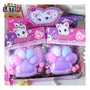 Rainbow Plush Cat Paw Squishy Toys (8 Pieces)