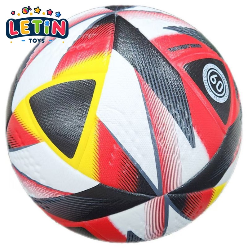 9-inch Thermal-Bonded Soccer Ball (Red-Yellow Triangle)