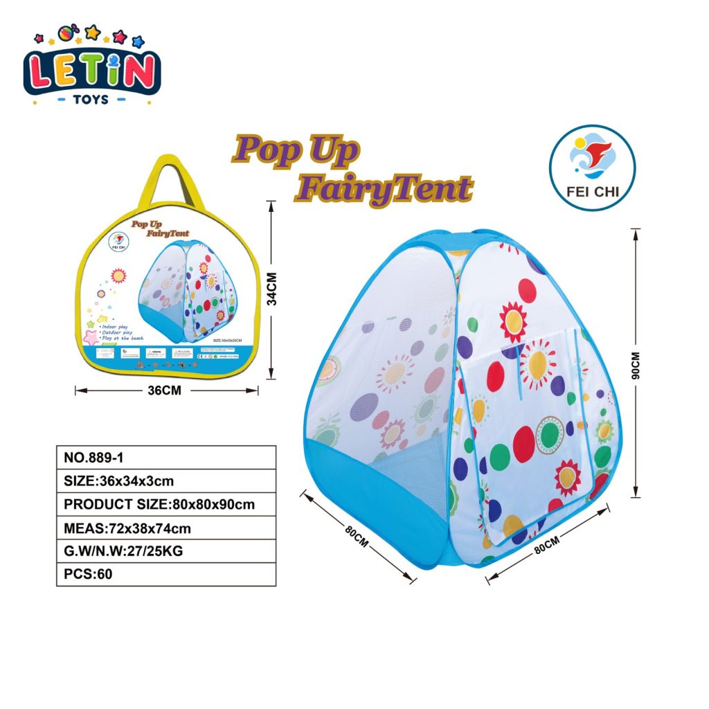 Lake Blue 4-Panel Kids Play Tent
