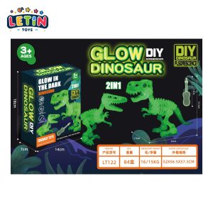 Take-Apart Glow-in-the-Dark Dinosaur Skeletons (T-Rex and Raptor)