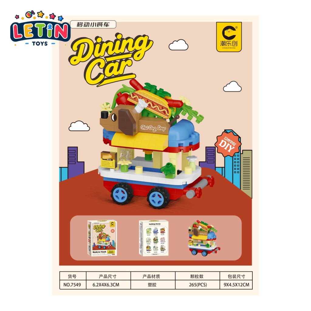 265-Piece Food Truck Micro Building Blocks Set