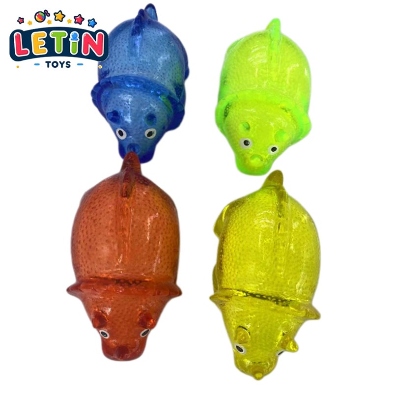 12-Piece Foam-Bead Squishy Triceratops (4 Colors)