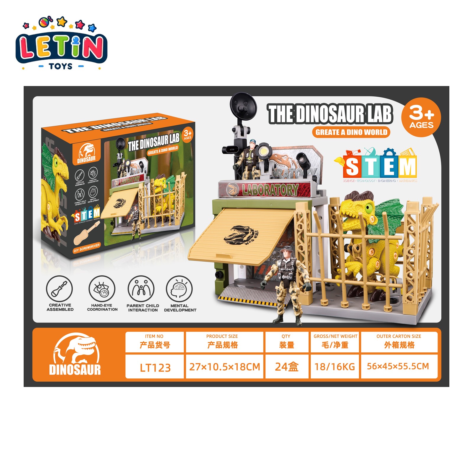Take-Apart Dinosaur Laboratory Playset wholesale