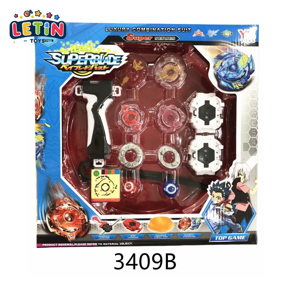 Burst Spinning Top Set with Ripcord Launcher