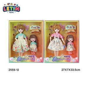 12-Inch 21-Joint Fashion Doll with Mini Doll and Bag