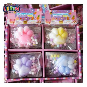 Plush Cat Paw Squishy Toys (24 Pieces, 4 Colors)