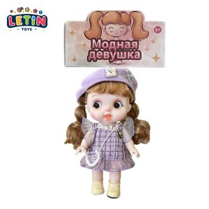 28cm Full Vinyl Baby Doll with 3D Eyes (Beret Outfit)