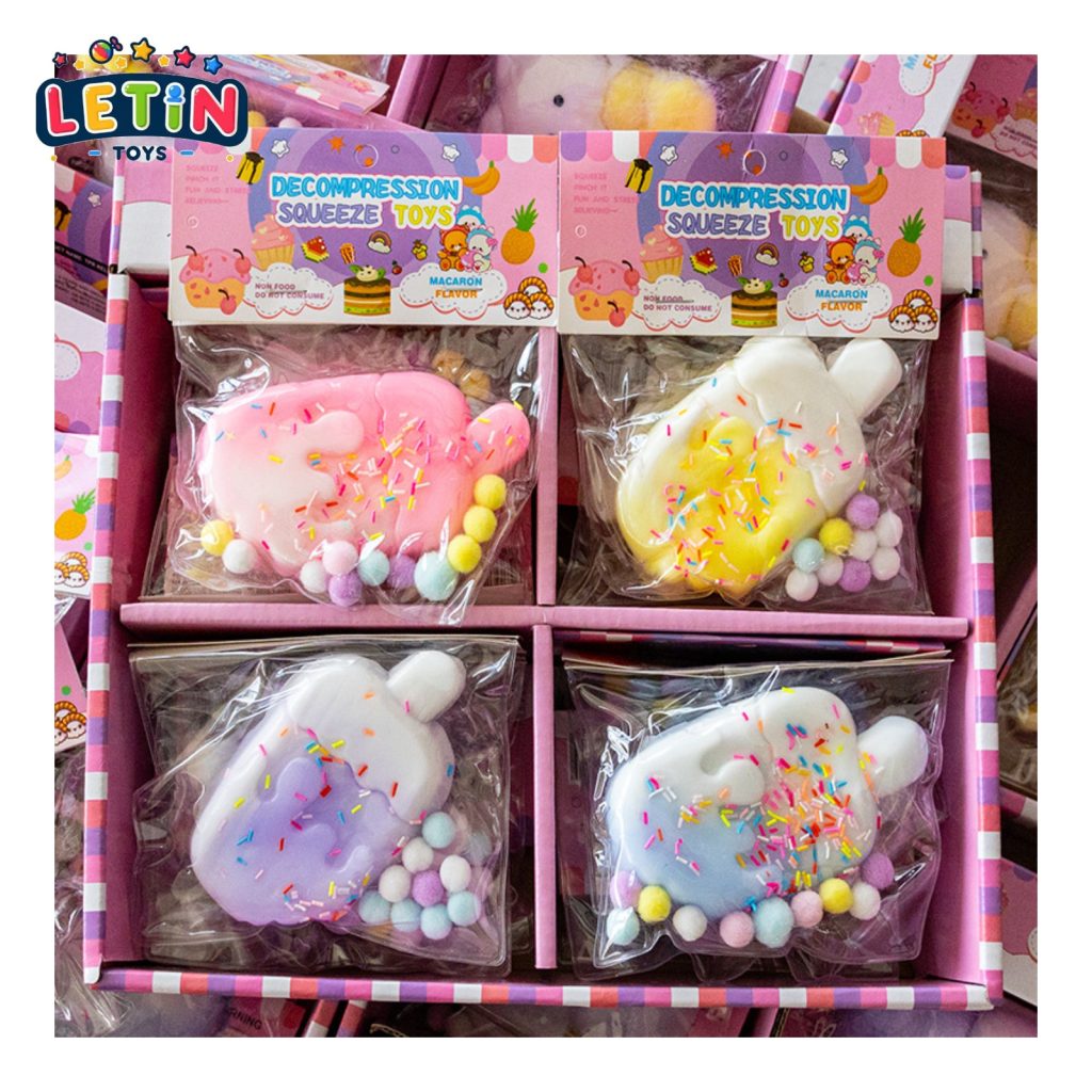 Ice Cream Squishy Toys (24 Pieces, 4 Colors)