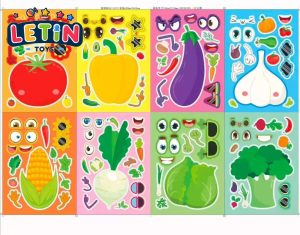 6-Piece Puzzle Sticker Sheet 15x12cm