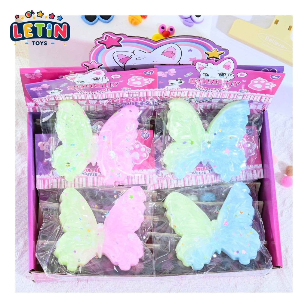 Crystal Butterfly Squishy Toys (12 Pieces)