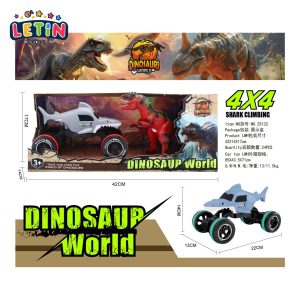 Shark vs Dinosaur Friction Car Battle Set with Sound