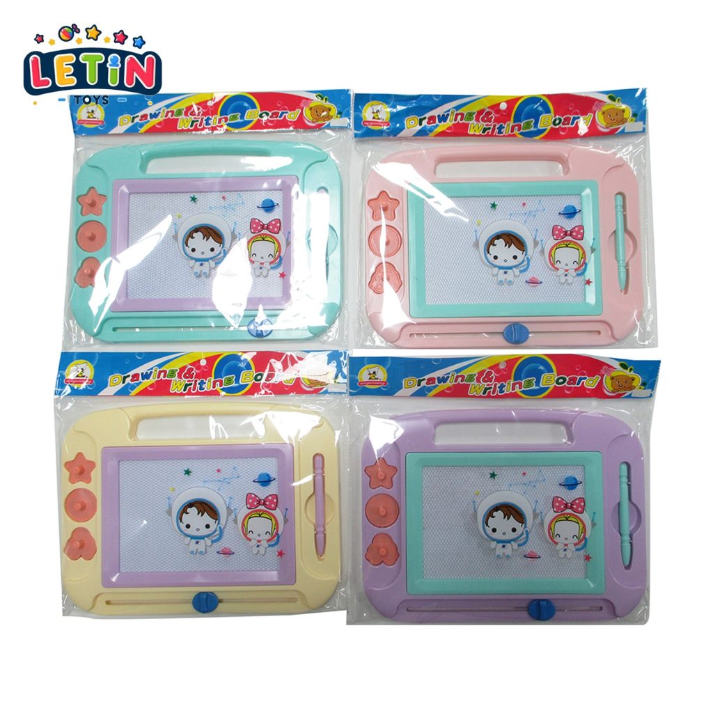 Cartoon Magnetic Drawing Board with Stamps (4 Colors)