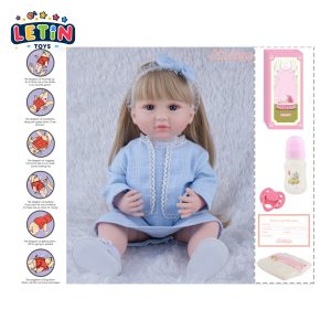 22-Inch Reborn Baby Doll with Wig, Full Vinyl Body