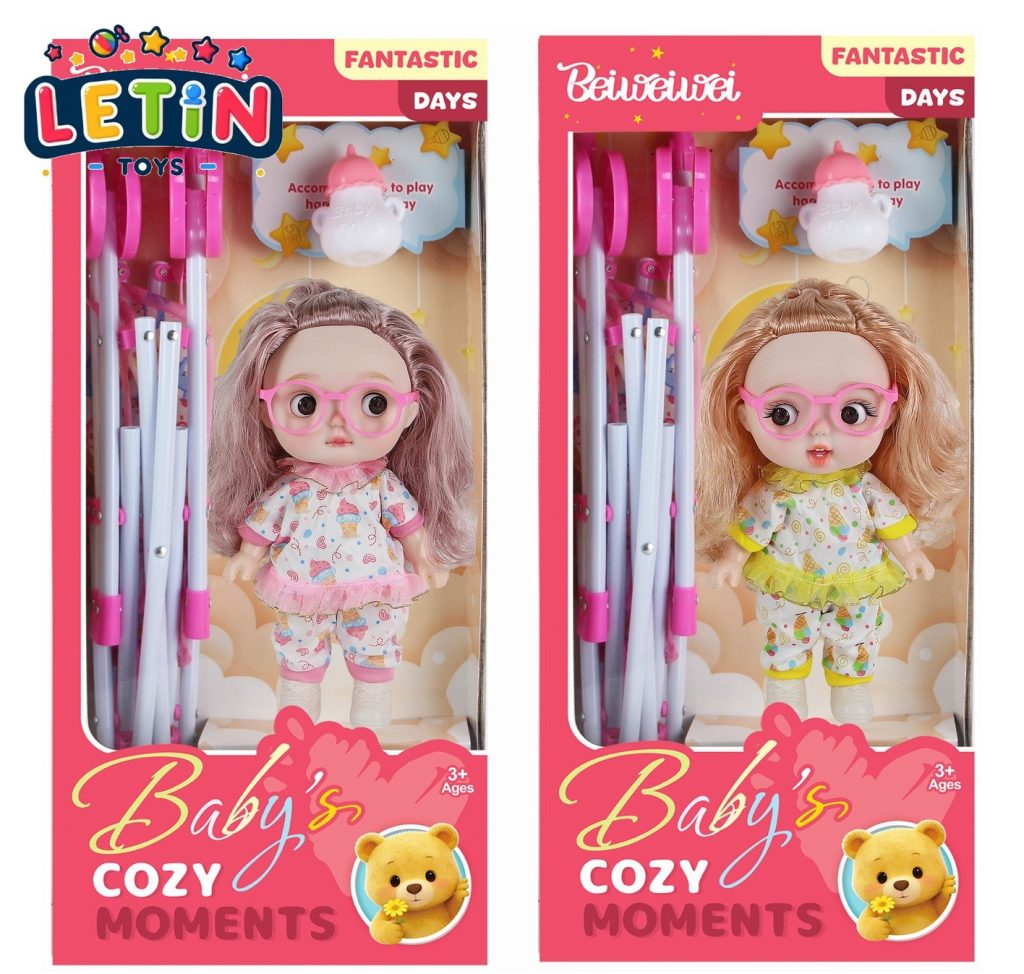12-inch Toddler Doll with Stroller